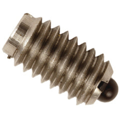 End Force Spring Plunger - 30.75 lbs Initial End Force, 15.5 lbs Final End Force (5/16″–18 Thread) - Industrial Tool & Supply