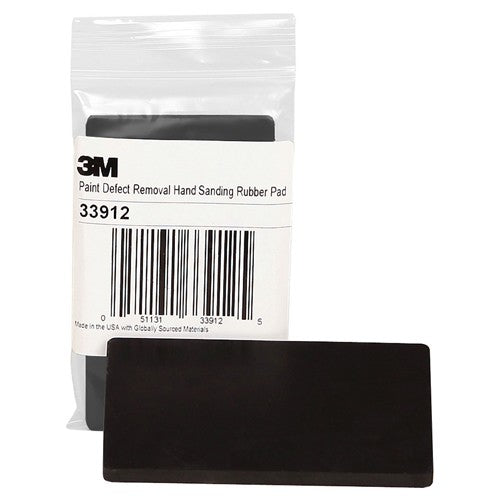 3M Paint Defect Removal Hand Sanding Rubber Pad 33912 4.5″ × 2.6″ - Industrial Tool & Supply