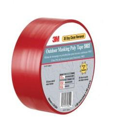 List 5903 50" x 60 yds Outdoor Masking Poly Tape - Red - Industrial Tool & Supply