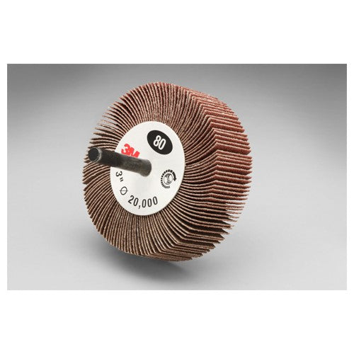 3M Flap Wheel 244D Type 83 3″ × 1/2″ × 1/4″ 80 X-weight - Industrial Tool & Supply