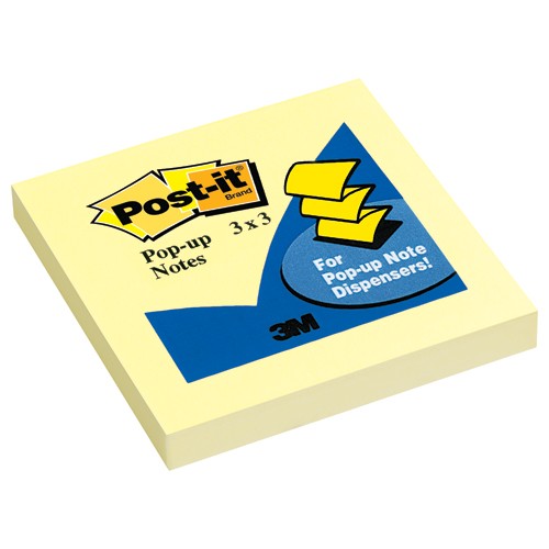 Post-it Pop-up Notes R330-YW6PK 3″ × 3″ × 100 shts - Exact Industrial Supply