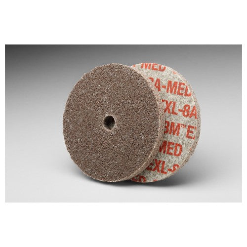 Scotch-Brite EXL Unitized Wheel XL-UW 8A Medium 3″ × 1/8″ × 3/8″ - Industrial Tool & Supply