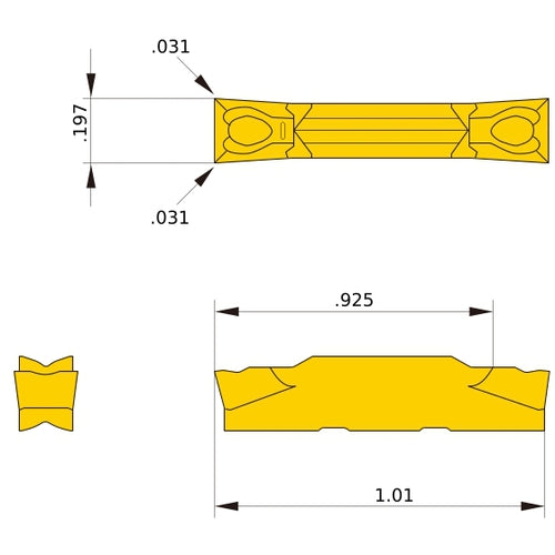 GY2M0500H080N-MS NX2525 GY INSERT