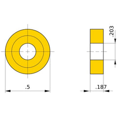 RNMG 43 standard MC6025, 4.76 mm Thick, 12.7 mm Inscribed Circle, Turning Indexable Insert