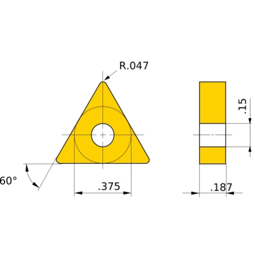 TNMG 333 MH MC6025, 1.2 mm Corner Radius, 4.76 mm Thick, 9.525 mm Inscribed Circle, Turning Indexable Insert