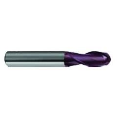 3/16" Dia. - 2-1/2" OAL - 30 Helix Super-A CBD Ball Nose EM - 2 FL - Industrial Tool & Supply