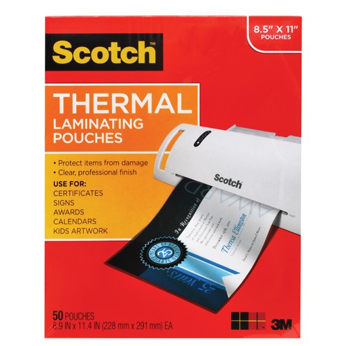 ‎Scotch Thermal Pouches TP3854-50 Letter size - Industrial Tool & Supply