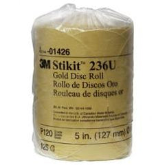 5 - P120 Grit - 236U Disc Roll - Industrial Tool & Supply