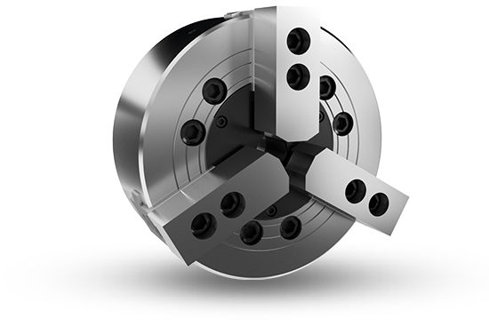 Auto Strong VA Series 3-jaw wedge type non through-hole power chuck (adapter included) - Part # V-215A11 - Exact Industrial Supply