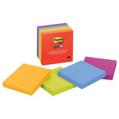 ‎Post-it Super Sticky Notes 654-5SSAN 3 in × 3 in (76 mm × 76 mm) Marrakesh Collection - Industrial Tool & Supply