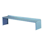 Shelf Riser for Work Bench 48"W x 10-1/2"H made of 14 GA w/Rear Flange as Stop - Industrial Tool & Supply