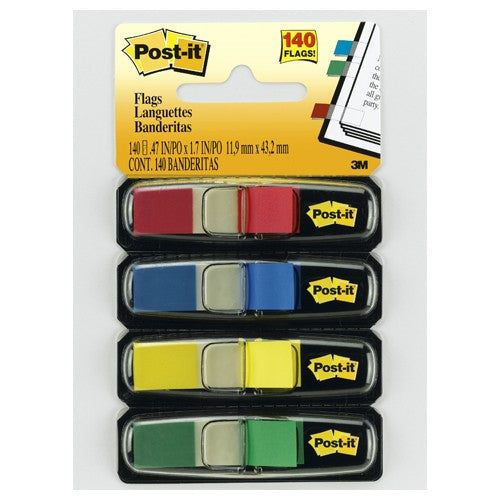 ‎Post-it Flags 683-4 .47″ × 1.71″ Red Canary Yellow Blue Green - Exact Industrial Supply