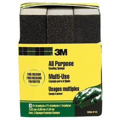 ‎3M General Purpose Sanding Sponge 908NA-3P-CC 3 3/4″ × 2 5/8″ × 1″ Dual Grit Fine/Medium - Industrial Tool & Supply