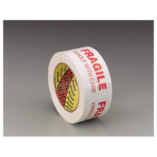 Scotch Printed Message Box Sealing Tape 3772 White 48 mm × 100 m - Industrial Tool & Supply
