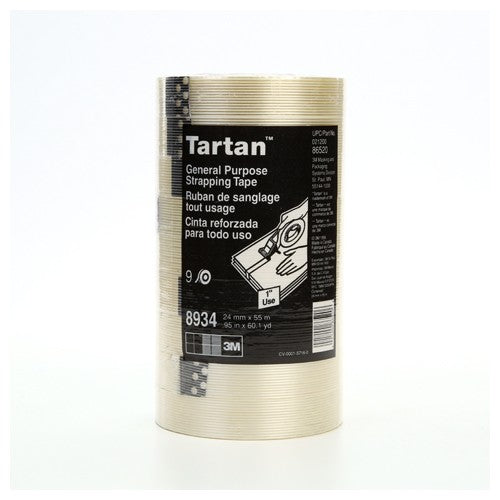 Tartan Filament Tape 8934 Clear 24 mm × 55 m 4 mil - Industrial Tool & Supply