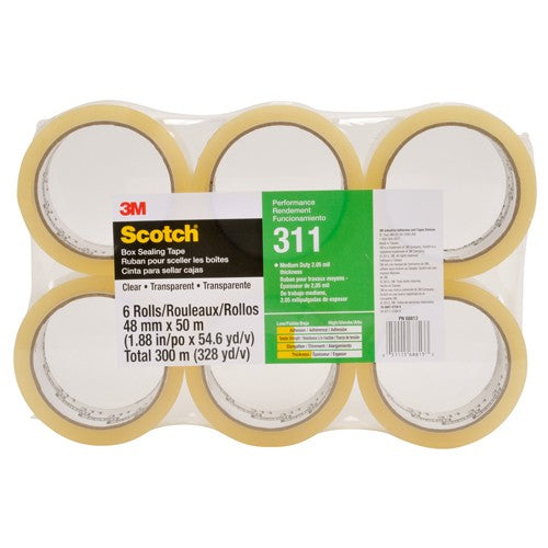 48mm × 50m Performance Box Sealing Tape Clear Alt Mfg # 68813 - Industrial Tool & Supply