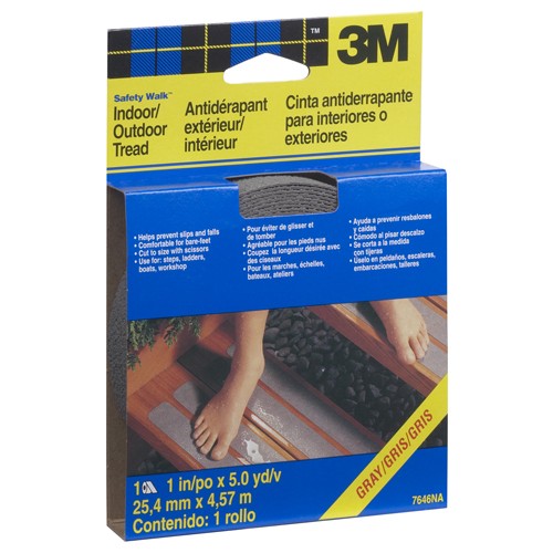 3M Safety-Walk Slip Resistant Tape 370G-R1X180 1″ × 15 ft Grey - Industrial Tool & Supply
