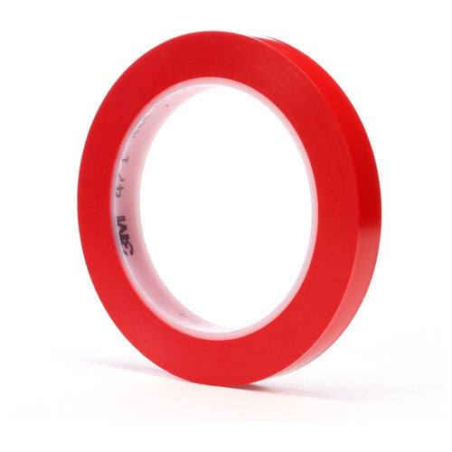 3M Vinyl Tape 471 Red 1/2″ × 36 yd 5.2 mil - Industrial Tool & Supply