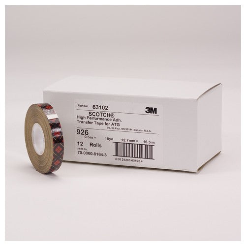Scotch ATG Adhesive Transfer Tape 926 Clear 1/4″ × 36 yd 5 mil - Industrial Tool & Supply